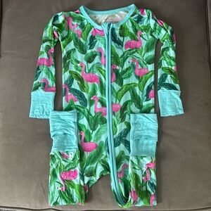 Little Sleepies Flamingo Zippy 2T excellent condition  smoke free pet free home